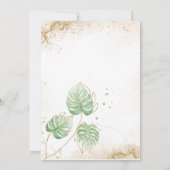 Invitation Animaux Safari Baby shower de verdure tropicale (Dos)