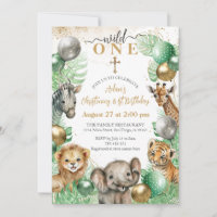 Animaux Safari Végétation tropicale Bébé 1er anniv