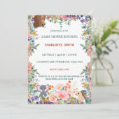 Invitation animaux safari zoo jungle aquarelle flore (Debout devant)