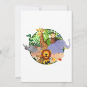 Invitation Animaux Sauvage Un Jungle verdure safari Pour les (Dos)