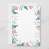 Invitation Animaux sauvages Feuilles tropicaux 1er anniversai (Dos)