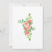 Invitation Animaux sauvages Fleurs roses Anniversaire (Dos)