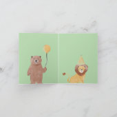 Invitation Animaux sauvages mignons Anniversaire (Intérieur)
