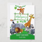 Invitation Animaux Sauvages Un Jungle verdure safari hiver (Devant)