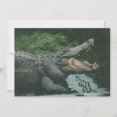 Invitation Animaux sauvages vintages Reptiles Crocodile Invit (Devant)