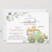 Invitation Animaux sauvages Virtual Drive Par Baby shower (Devant)