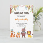 Invitation animaux tribaux boho forestier (Debout devant)