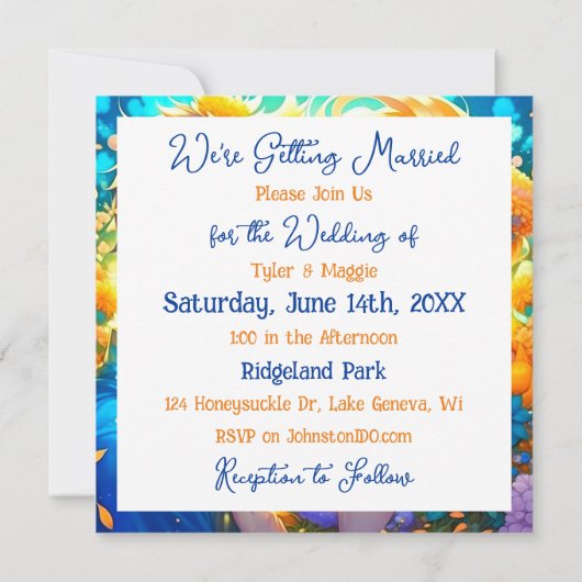 Invitation Anime Boy and Girl Mariage à thème (Dos)