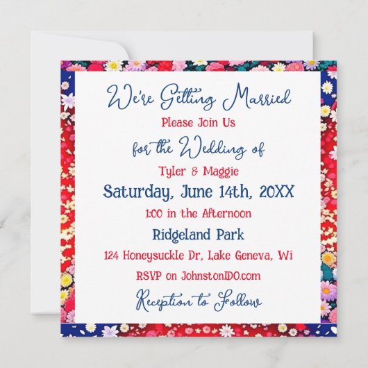 Invitation Anime Couple Mariage unique (Dos)