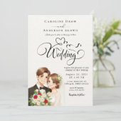 Invitation Anime Couple Wedding (Debout devant)