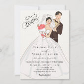Invitation Anime Couple Wedding (Devant)
