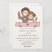 Invitation Anime Couple Wedding (Devant / Derrière)