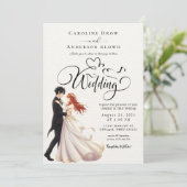 Invitation Anime Couple Wedding (Debout devant)
