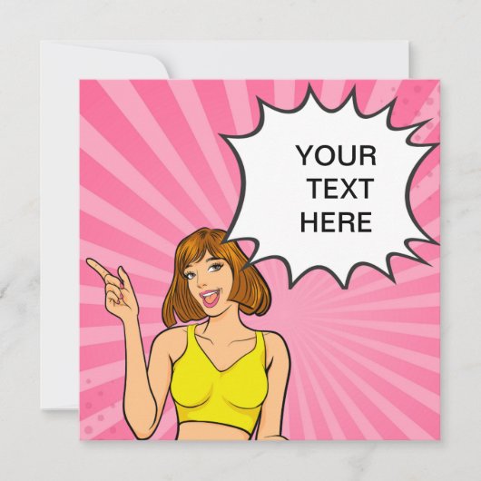 INVITATION ANIME, DESSIN, PERSONNALISABLE (Devant)