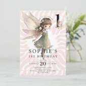 Invitation Anime Fairy Girl's 1er anniversaire (Debout devant)