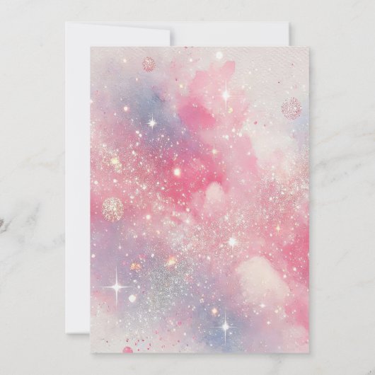 Invitation Anime Girl rose Parties scintillant Anniversaire I (Dos)