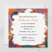 Invitation Anime Kid's en costumes d'Halloween (Dos)