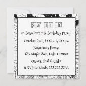 Invitation Anime Superhero Boy | Page de couleur Anniversaire (Dos)