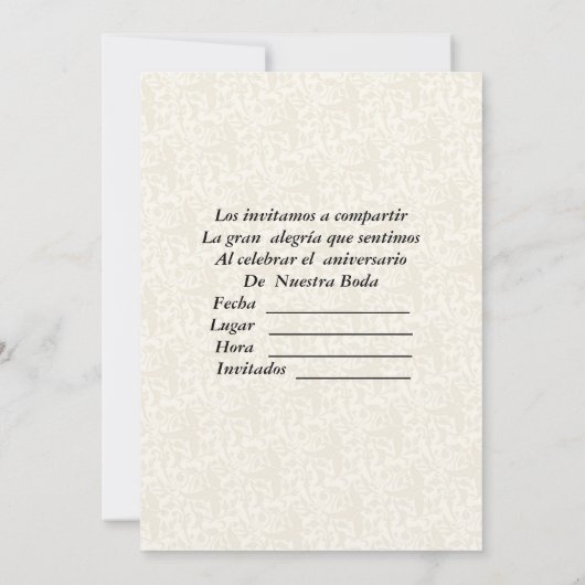Invitation Aniversario de Bodas (Dos)