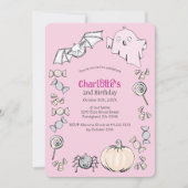 Invitation Aniversario de los niños de Halloween de dulce dul (Devant)