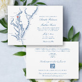 Invitation Annapolis Maryland all-in-one QR code RSVP Mariage