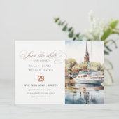 Invitation Annapolis Maryland MD Eau Aquarelle Enregistrer La (Debout devant)