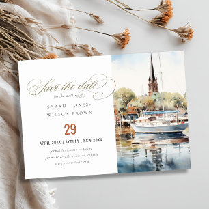 Invitation Annapolis Maryland MD Mer Aquarelle Enregistrer La