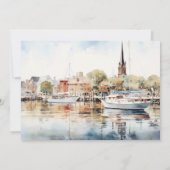 Invitation Annapolis Maryland MD Sea Watercolor Enregistrer L (Dos)