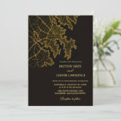Invitation Annapolis MD Baie de Chesapeake mariage doré (Debout devant)