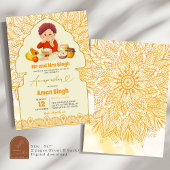 Invitation Annaprashan Cérémonie d'alimentation du riz bébé i