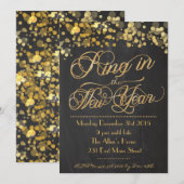 Invitation Anneau de parties scintillantes dans l'invitation (Devant / Derrière)