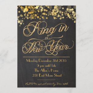 Invitation Anneau de parties scintillantes dans l'invitation