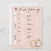 Invitation Anneau en feuille pour week-end d'enterrement de v (Devant)