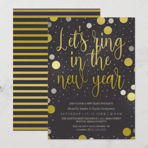 Invitation Anneau en partie fascinante de nouvelle année de