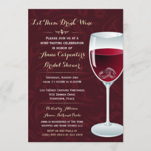 Invitation Anneaux dans le wedding shower nuptiale en verre