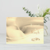 Invitation Anneaux de mariage crémeux de zantedeschia (Debout devant)