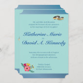 Invitation Anneaux de mariage Myrtille Deux-Tons (Devant / Derrière)