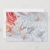 Invitation Anneaux de mariage Perles 30e Anniversaire de Mari (Dos)