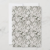 Invitation Anneaux de monogramme dentelle Simple (Dos)