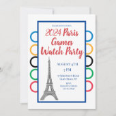 Invitation Anneaux de Soirée de Veille des Jeux de Paris 2024 (Devant)