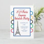 Invitation Anneaux de Soirée de Veille des Jeux de Paris 2024 (Debout devant)