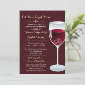 Invitation Anneaux en verre à vin Wedding shower nuptiale (Debout devant)