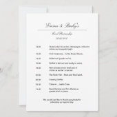 Invitation Anneaux entrelacés argent - Ordre du jour/cérémoni (Dos)