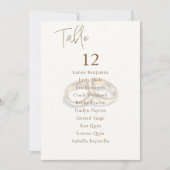 Invitation Anneaux Mariage Or Tableau Numéro de siège (Devant)