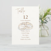 Invitation Anneaux Mariage Or Tableau Numéro de siège (Debout devant)