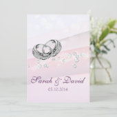 Invitation Anneaux Mariages charmantes| Dîner de répétition (Debout devant)