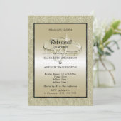Invitation Anneaux Mariages romantiques, Parties scintillant  (Debout devant)