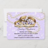 Invitation Anneaux pourpres chics avec l'invitation nuptiale (Devant)