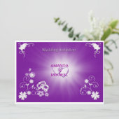 Invitation Anneaux violets (Debout devant)