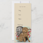 Invitation Année chinoise du zodiaque du chien (Dos)